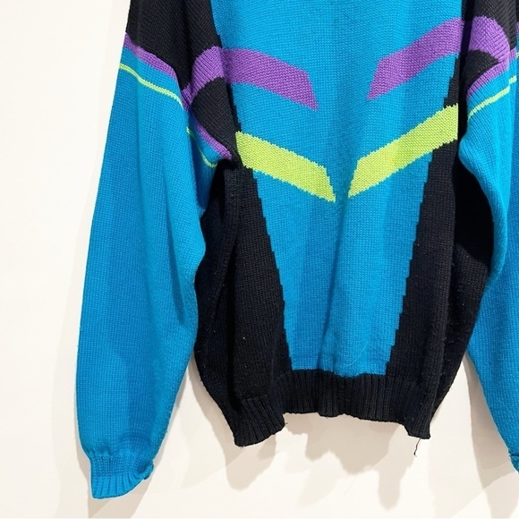 Vintage Obermeyer 90’s Wool Abstract Ski Sweater - Picture 3 of 9
